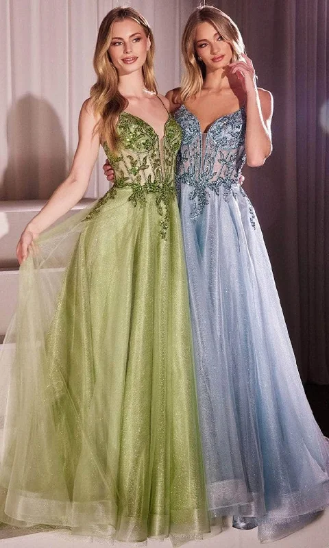 Ladivine CC0881 - Crystal Detailed Long Gown