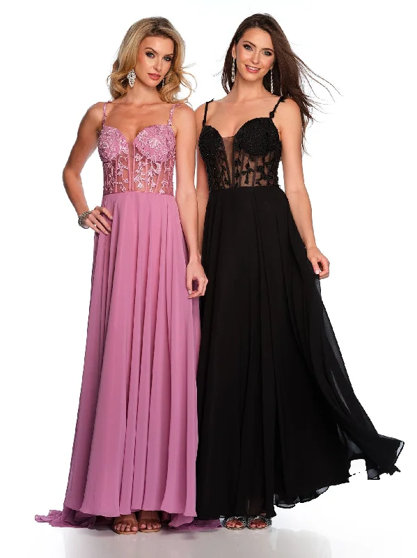 cocktail dresses with puffed sleeves for vintage flair --Long Evening Dress by Dave and Johnny 11582 - Outlet