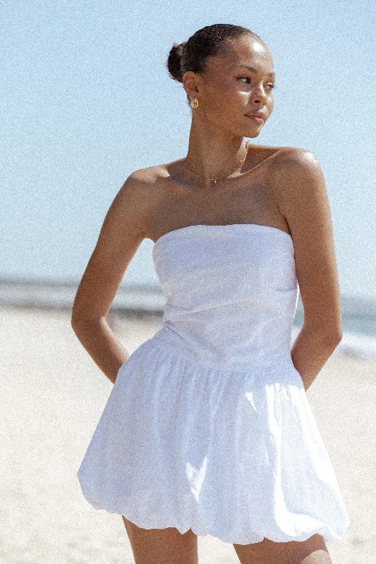 Graduation dresses with a modern twist for trendy graduates -Ella Mini Dress - White
