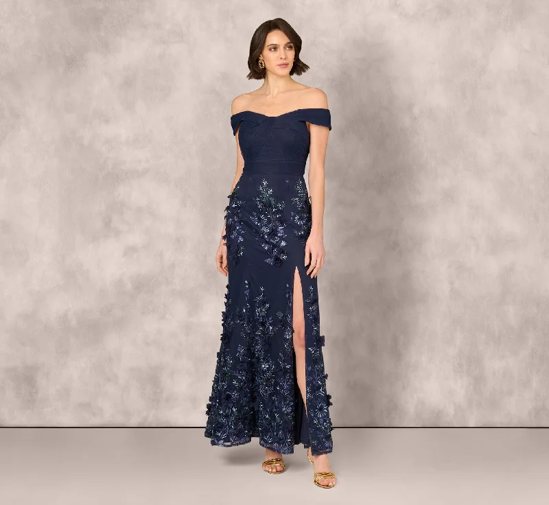 formal dresses with open backs and crisscross straps --Off Shoulder Sequin Embroidery Mermaid Gown In Navy formal dresses with open backs and crisscross straps --Off Shoulder Sequin Embroidery Mermaid Gown In Navy
