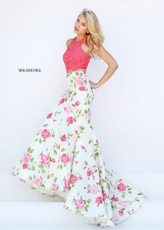 How to dress up a two piece skirt set with heels- -50465