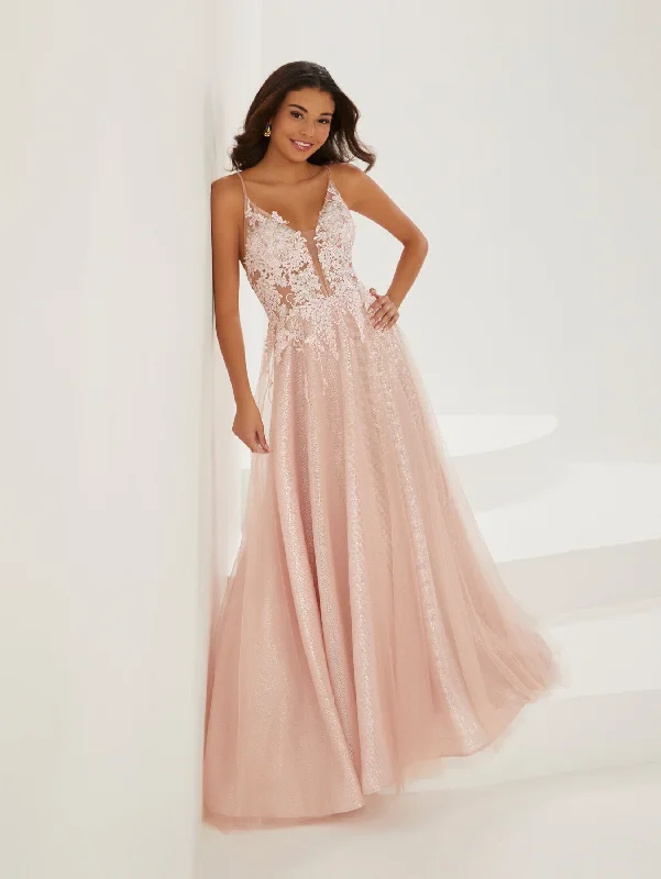 cocktail dresses with floral prints for spring events --Lace Applique Sleeveless Tulle Gown by Tiffany Designs 16932 cocktail dresses with floral prints for spring events --Lace Applique Sleeveless Tulle Gown by Tiffany Designs 16932
