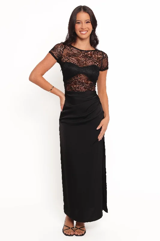 Affordable formal dresses for special occasions -Mckayla Midi Dress - Black