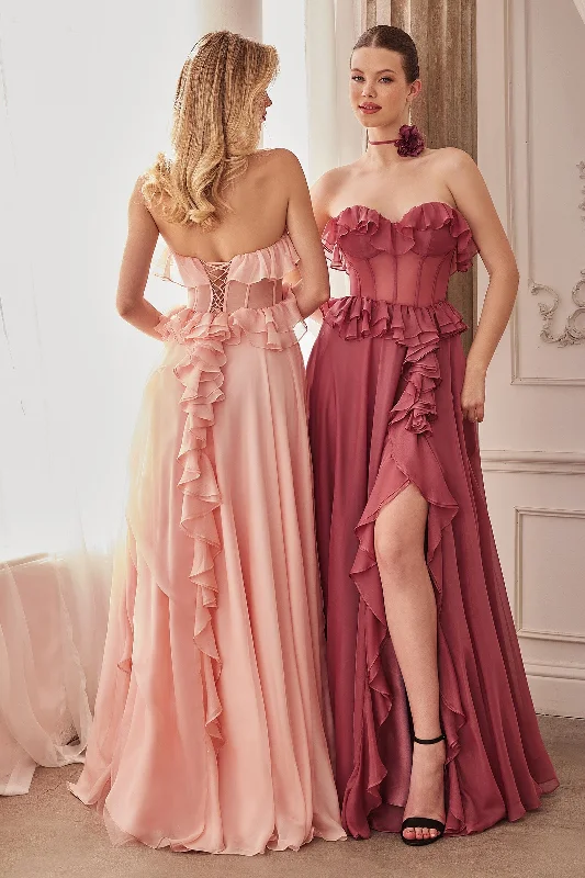 cocktail dresses with chiffon overlays for softness --Andrea and Leo A1341 Dress