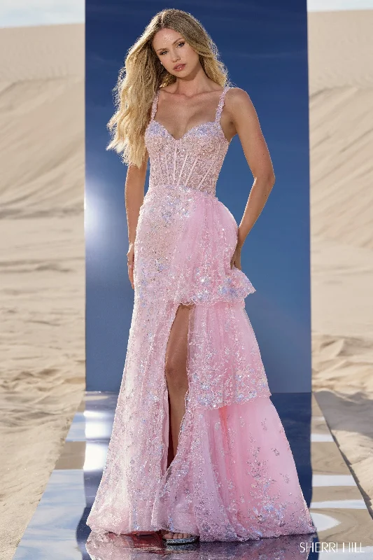 formal dresses for winter balls with faux fur accents --56589