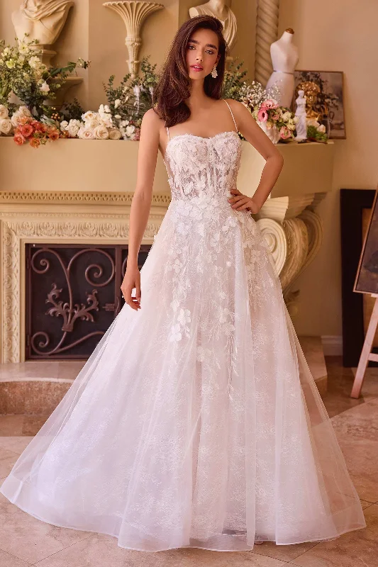 Wedding guest dresses with a flowy silhouette for comfort -Sleeveless Cape Bridal Gown by Ladivine WL030 Wedding guest dresses with a flowy silhouette for comfort -Sleeveless Cape Bridal Gown by Ladivine WL030