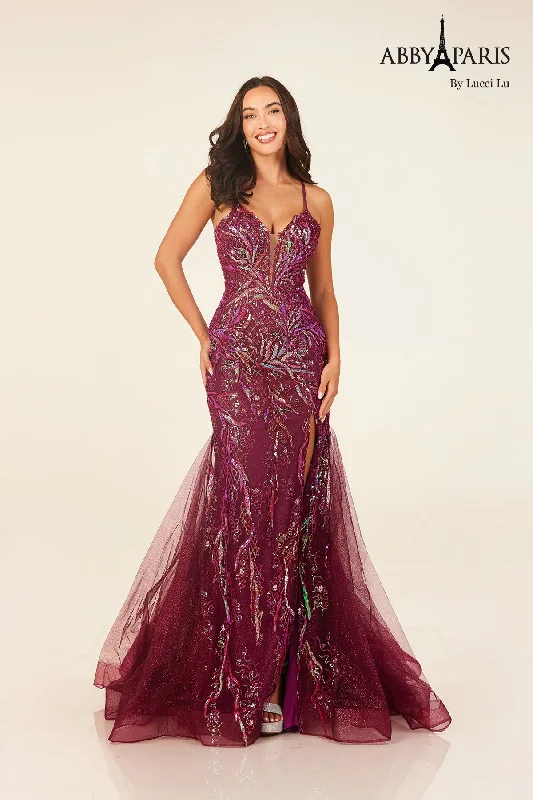 cocktail dresses with open shoulder designs for summer --Beaded Sleeveless Slit Gown by Abby Paris 90332 cocktail dresses with open shoulder designs for summer --Beaded Sleeveless Slit Gown by Abby Paris 90332