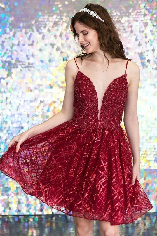 Graduation dresses for a chic and classic look -Short Deep Sweetheart Glitter Dress by Calla KY74028 Graduation dresses for a chic and classic look -Short Deep Sweetheart Glitter Dress by Calla KY74028
