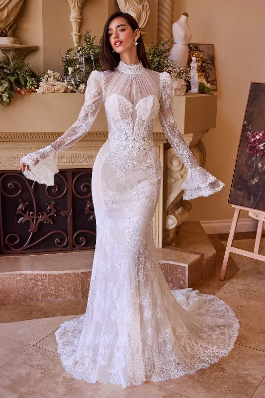 cocktail dresses with ruched bodices for flattering fit --Fitted Strapless Jacket Bridal Gown by Ladivine WL042