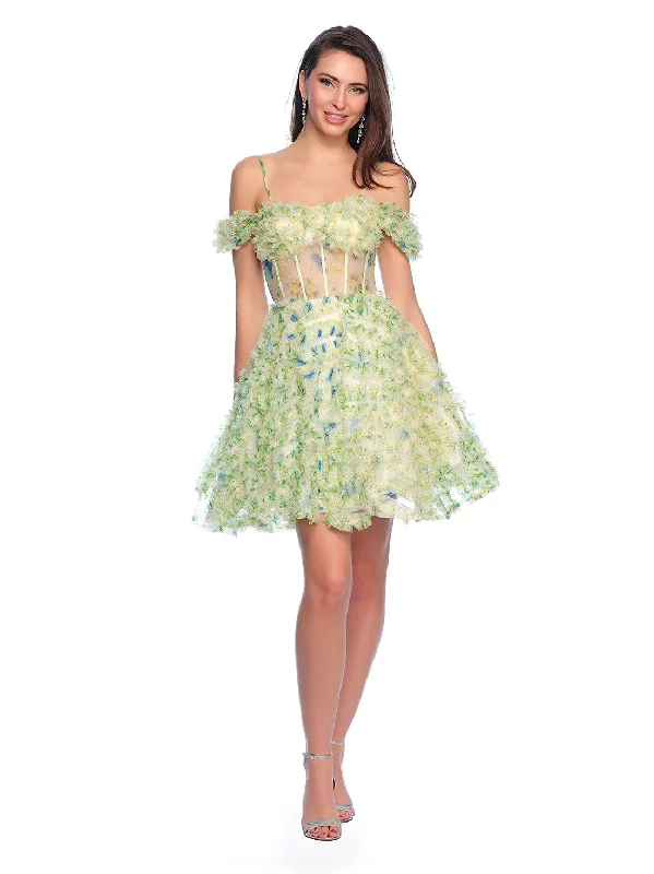 Graduation dresses with stylish pleats for added movement -Short Cocktail Dress by Dave and Johnny 11767 Graduation dresses with stylish pleats for added movement -Short Cocktail Dress by Dave and Johnny 11767