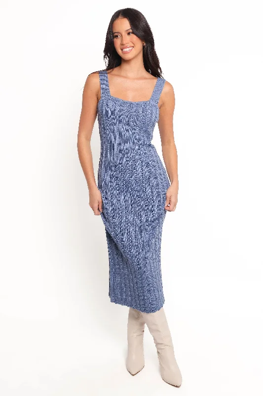 Elegant party dresses for women -Lexah Midi Dress - Blue