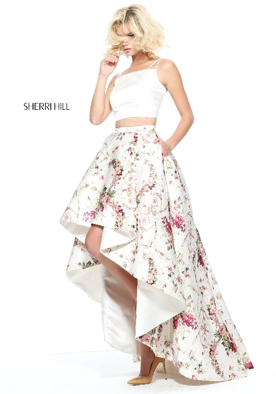 Elegant two piece skirt sets for evening wear- -51205
