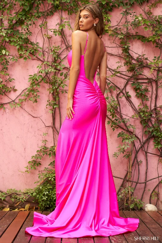 bridesmaid dresses with chiffon pleats for elegant flow --55010
