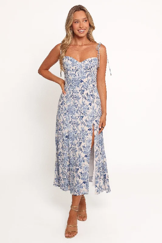 Sexy dresses for cocktail parties and events -Azura Maxi Dress - Parisian Blue