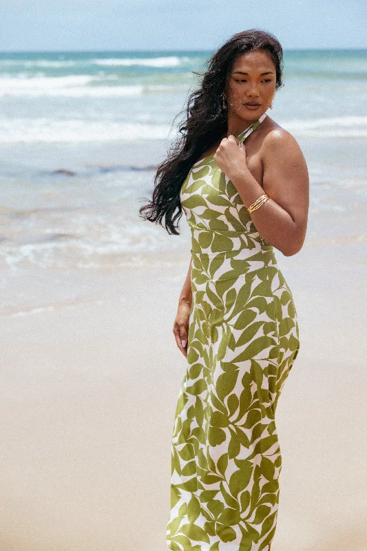 Sparkly dresses for night parties -Alexis Maxi Dress - Green Floral