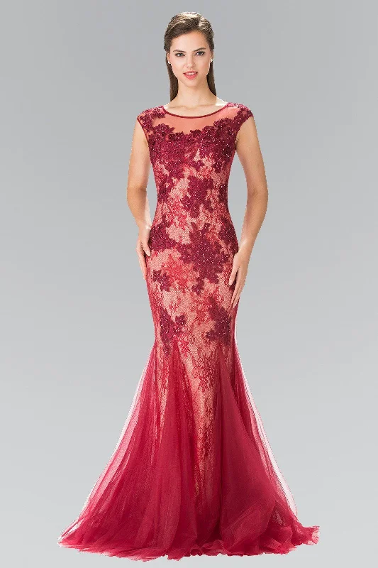 cocktail dresses with lace trims for delicate accents --Long Sleeveless Beaded Lace Mermaid Dress by Elizabeth K GL2276 cocktail dresses with lace trims for delicate accents --Long Sleeveless Beaded Lace Mermaid Dress by Elizabeth K GL2276