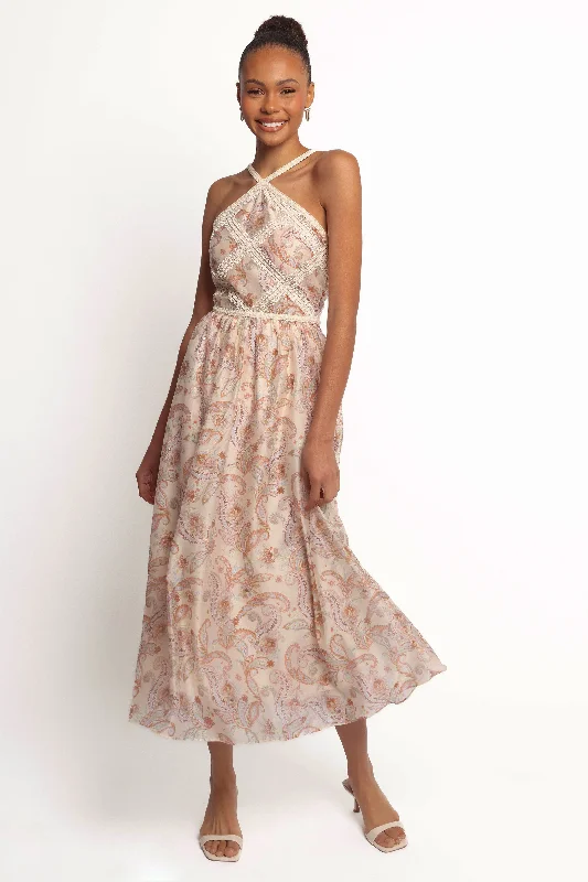 Best party dresses for weekend get-togethers -Ximena Midi Dress - Cream Multi