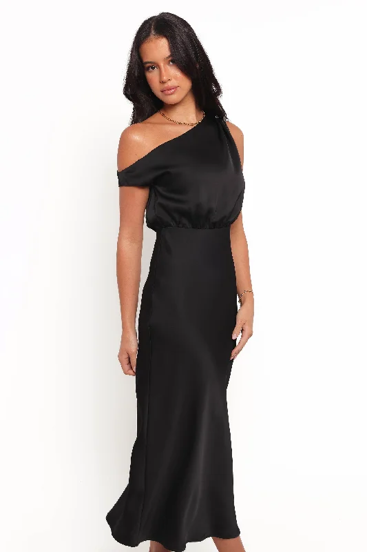 Perfect dresses for a wedding guest attending a winter wedding -Clare Midi Dress - Black Perfect dresses for a wedding guest attending a winter wedding -Clare Midi Dress - Black