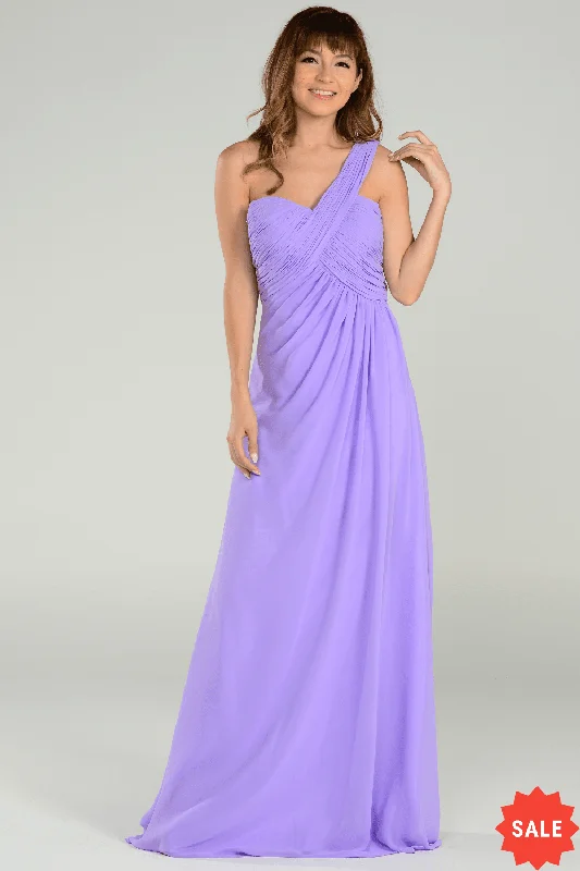 bridesmaid dresses with adjustable straps for comfort --Long One Shoulder Chiffon Dress by Poly USA 7140 bridesmaid dresses with adjustable straps for comfort --Long One Shoulder Chiffon Dress by Poly USA 7140