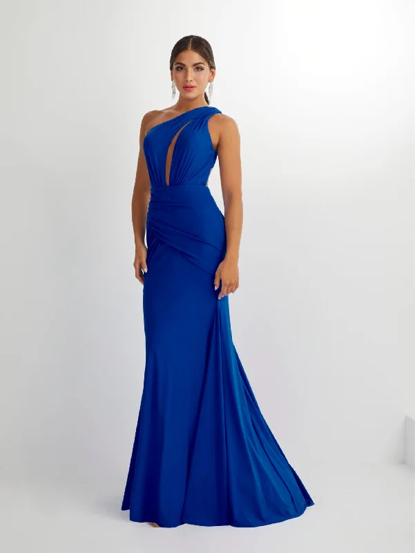 cocktail dresses with spaghetti straps for minimalist look --Fitted Spandex One Shoulder Keyhole Gown by Studio 17 12905 cocktail dresses with spaghetti straps for minimalist look --Fitted Spandex One Shoulder Keyhole Gown by Studio 17 12905