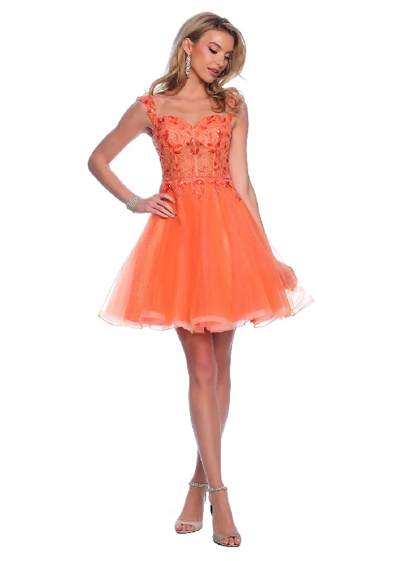 Short graduation dresses with a vintage-inspired style -Short Cocktail Dress by Dave and Johnny 12038 Short graduation dresses with a vintage-inspired style -Short Cocktail Dress by Dave and Johnny 12038