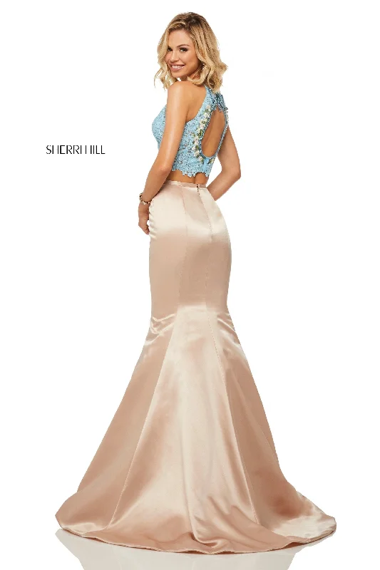 Two piece skirt sets with embroidered tops- -52851