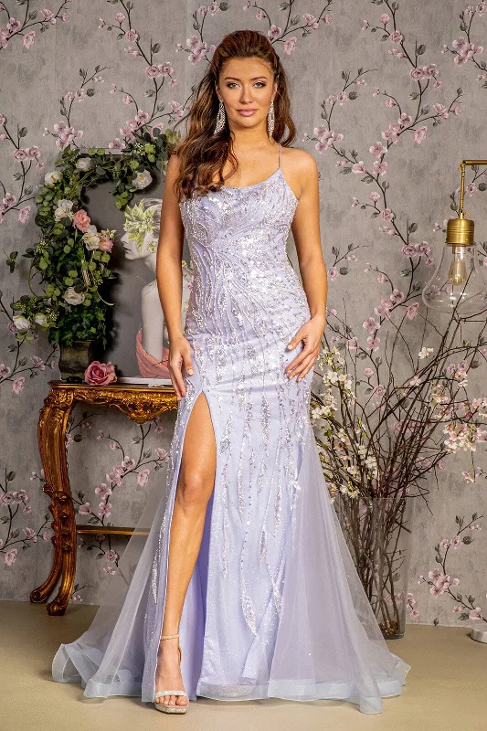 cocktail dresses with slit skirts for ease of movement --Fitted Embellished Sleeveless Slit Gown by GLS Gloria GL3382 cocktail dresses with slit skirts for ease of movement --Fitted Embellished Sleeveless Slit Gown by GLS Gloria GL3382