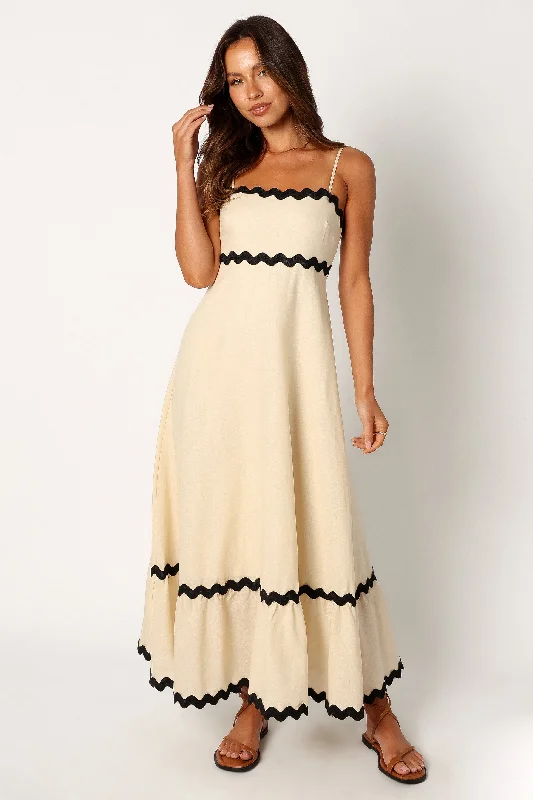 Affordable spring dresses for under $200 -Yana Maxi Dress - Cream Black