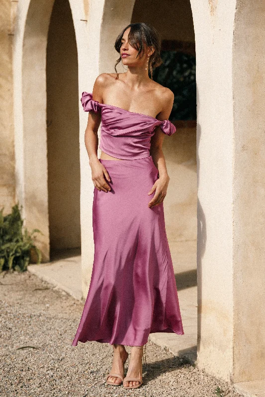 Wedding guest dresses for an upscale wedding with high fashion -Arabella Two Piece Set - Dark Rose Wedding guest dresses for an upscale wedding with high fashion -Arabella Two Piece Set - Dark Rose