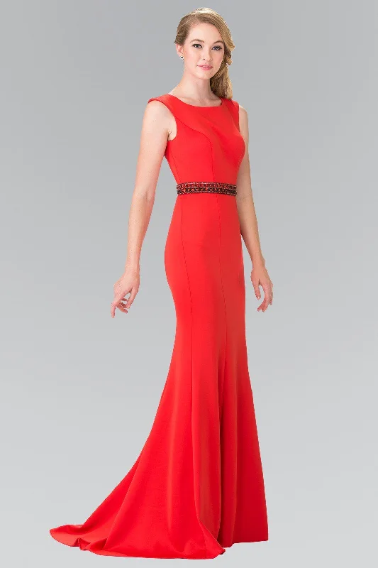 cocktail dresses with layered skirts for volume --Long Sleeveless Dress with Beaded Waist by Elizabeth K GL2306 cocktail dresses with layered skirts for volume --Long Sleeveless Dress with Beaded Waist by Elizabeth K GL2306