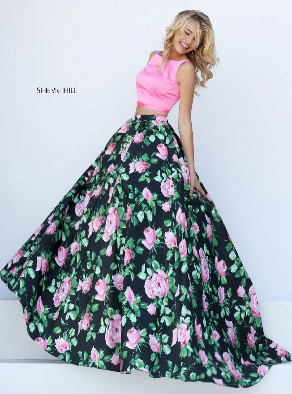 Two piece skirt sets with draped skirts- -50456