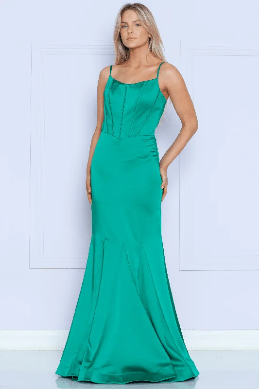 cocktail dresses with high-low skirts for trendy looks --Sleeveless Charmeuse Mermaid Dress by Poly USA 9006 cocktail dresses with high-low skirts for trendy looks --Sleeveless Charmeuse Mermaid Dress by Poly USA 9006