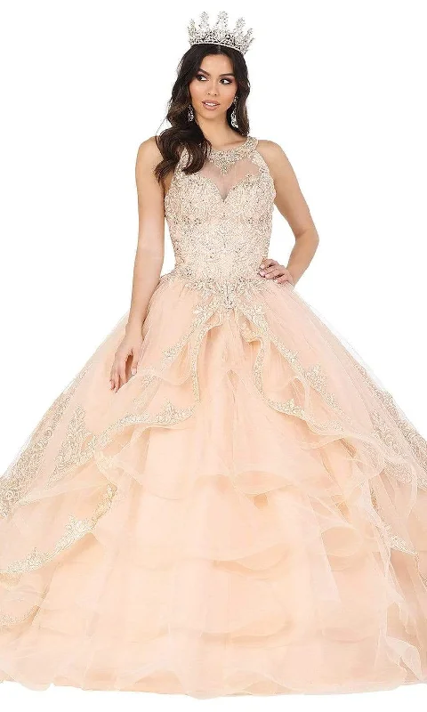 Dancing Queen - 1540 Embellished Halter Neck Ballgown