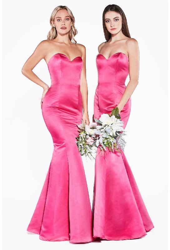 cocktail dresses with lace sleeves for modesty --Strapless Trumpet Satin Gown by Cinderella Divine 8792 cocktail dresses with lace sleeves for modesty --Strapless Trumpet Satin Gown by Cinderella Divine 8792