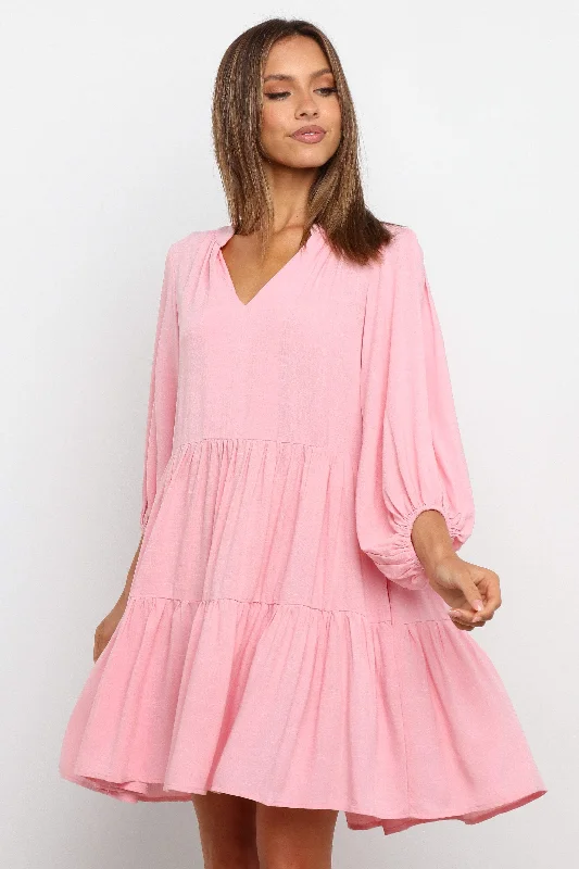 Bohemian-style spring dresses for a free-spirited look -Drayco Dress - Pink