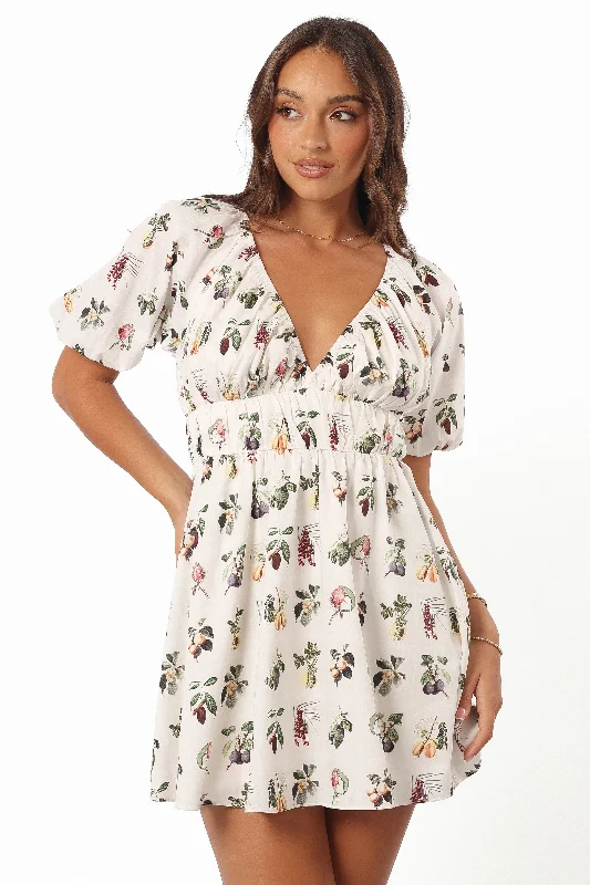 Spring dresses for evening events with a chic touch -Leanna Mini Dress - Floral