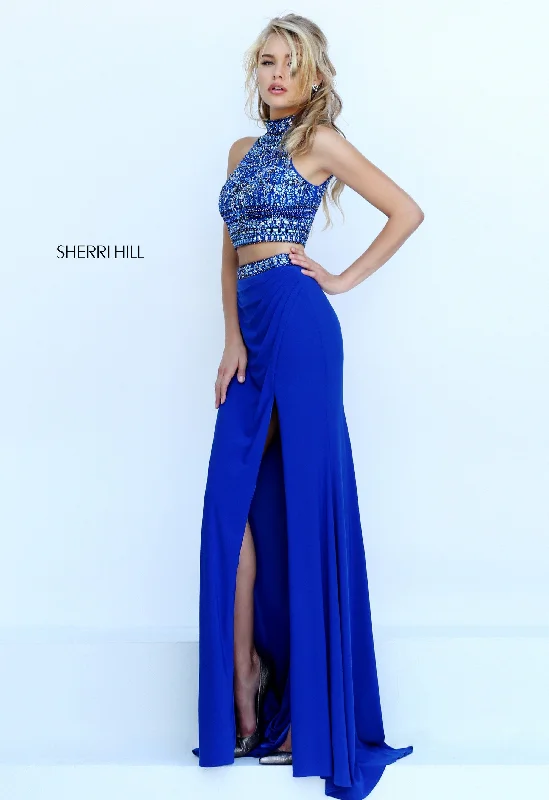 Two piece skirt sets with asymmetric hems- -50278