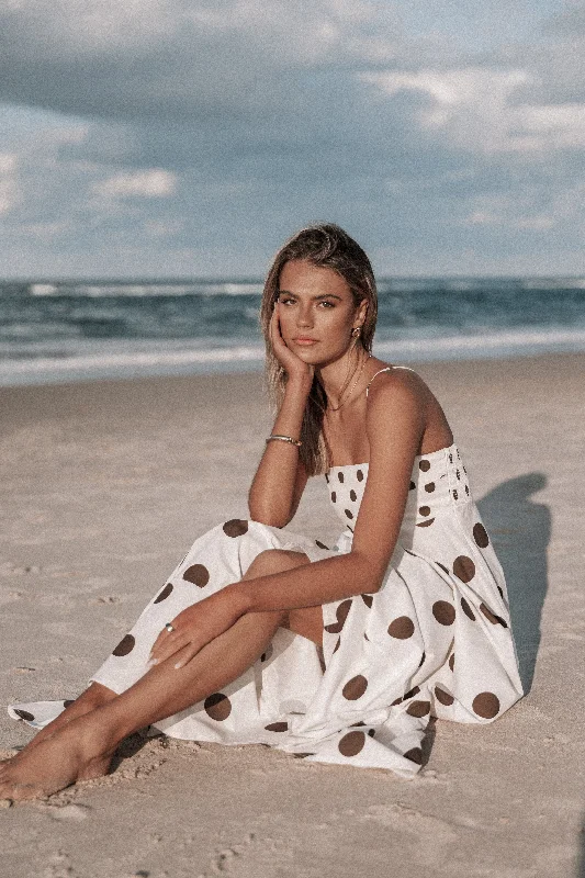 Cute short dresses for garden-themed weddings -Deenie Maxi Dress - Chocolate Brown Spot Cute short dresses for garden-themed weddings -Deenie Maxi Dress - Chocolate Brown Spot