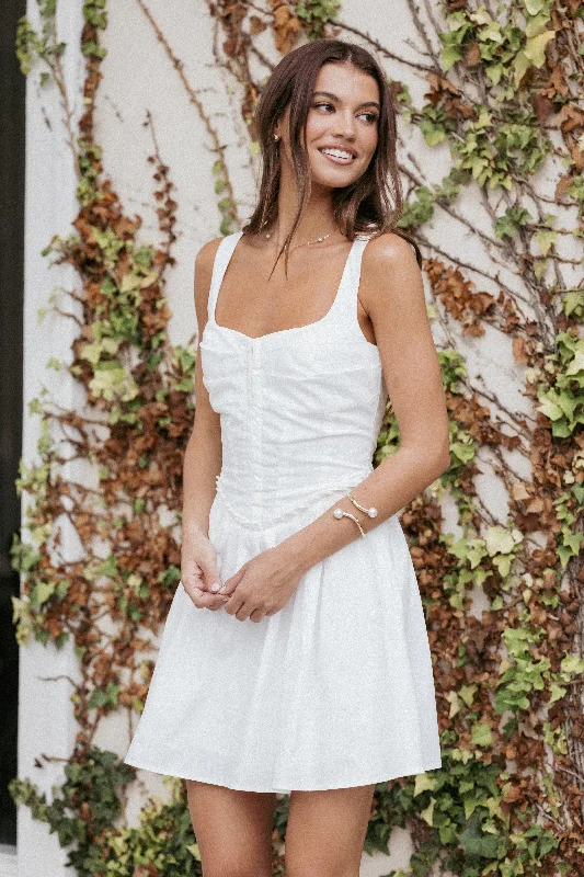 Graduation dresses for a chic and classic look -Gale Mini Dress - White