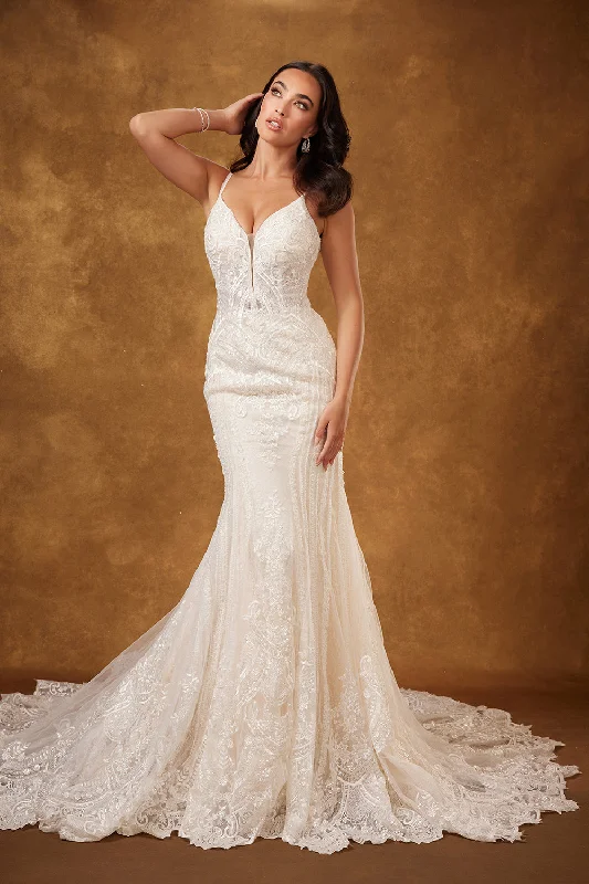 cocktail dresses with beaded bodices for sparkle --Lace V-Neck Mermaid Bridal Gown by Abby Lane 97128 cocktail dresses with beaded bodices for sparkle --Lace V-Neck Mermaid Bridal Gown by Abby Lane 97128