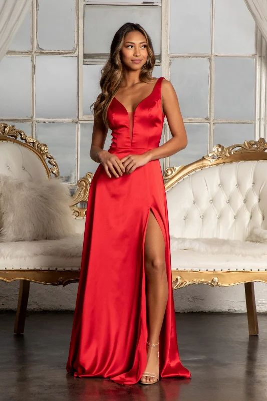 bridesmaid dresses with lace overlays for vintage style --Long Satin Illusion V-Neck Dress by Elizabeth K GL1992 bridesmaid dresses with lace overlays for vintage style --Long Satin Illusion V-Neck Dress by Elizabeth K GL1992