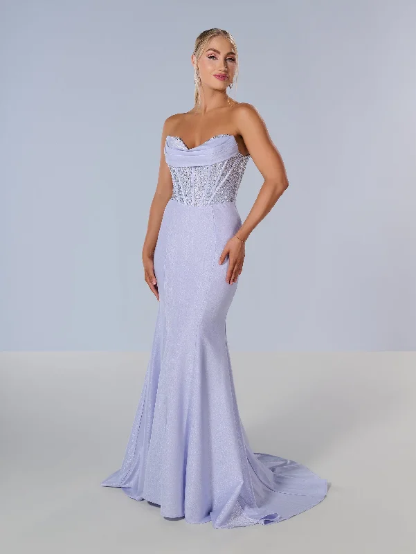 formal dresses with satin fabric for smooth texture --Fitted Off Shoulder Corset Gown by Tiffany Designs 16193 formal dresses with satin fabric for smooth texture --Fitted Off Shoulder Corset Gown by Tiffany Designs 16193