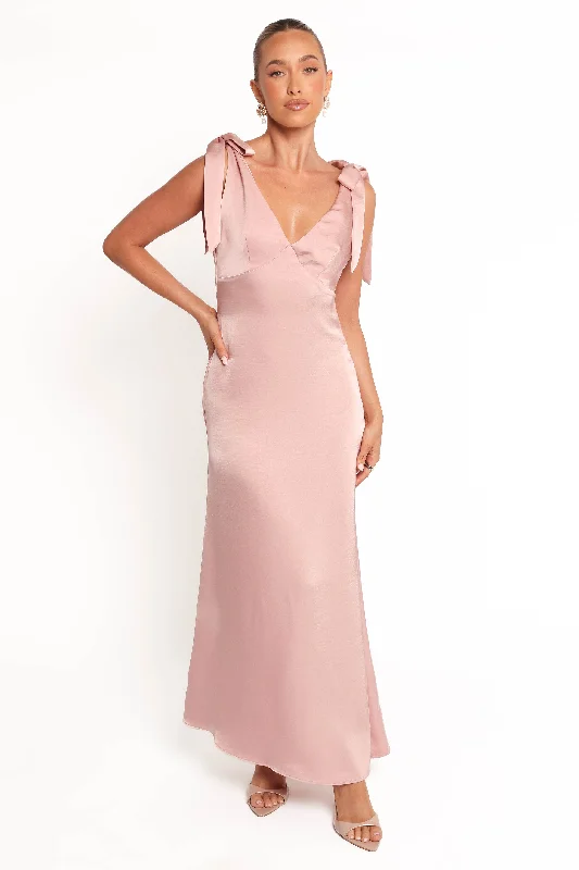 Graduation dresses for spring ceremonies with light fabrics -Claudine Midi Dress - Pink Graduation dresses for spring ceremonies with light fabrics -Claudine Midi Dress - Pink