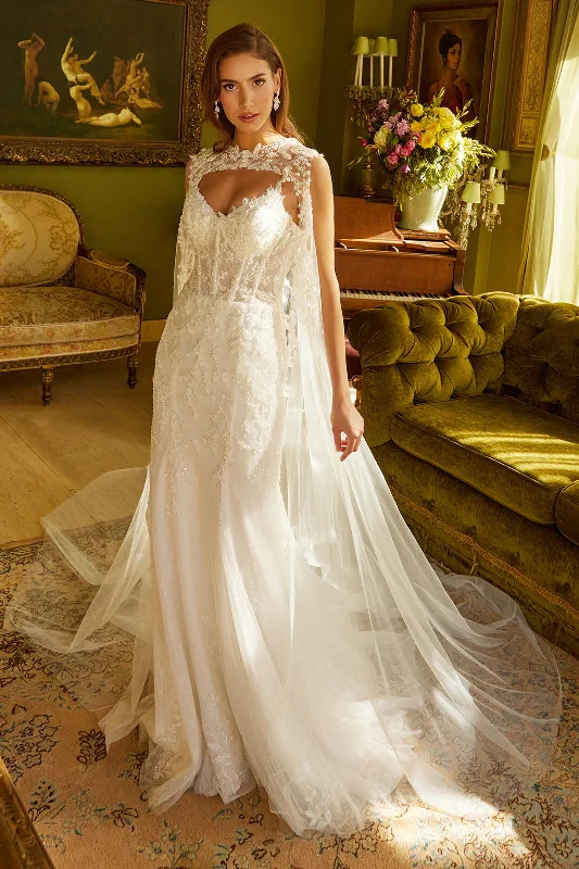 cocktail dresses with beaded bodices for sparkle --Corset Trumpet Bridal Gown by GLS Gloria GL3532