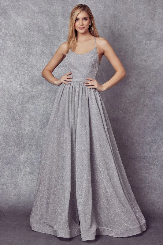 cocktail dresses with chiffon overlays for softness --Long Metallic Glitter Dress with Lace-Up Back by Juliet 204 cocktail dresses with chiffon overlays for softness --Long Metallic Glitter Dress with Lace-Up Back by Juliet 204