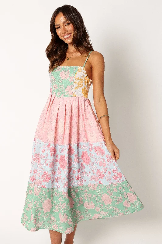 Spring dresses for romantic dinners with a soft touch -Shelby Midi Dress - Multi