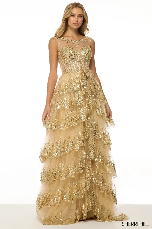 formal dresses with adjustable waist ties for comfort --57000