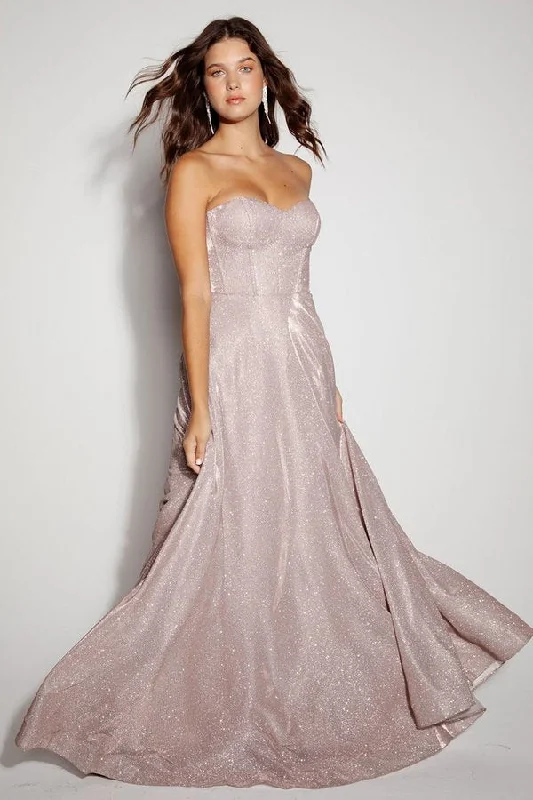 Chic wedding guest dresses for weddings with a modern twist -Metallic Sweetheart A-line Gown by Eureka 9878 Chic wedding guest dresses for weddings with a modern twist -Metallic Sweetheart A-line Gown by Eureka 9878