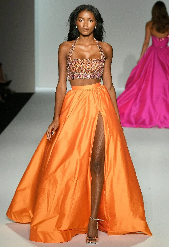 formal dresses with mesh sleeves for subtle coverage --57245
