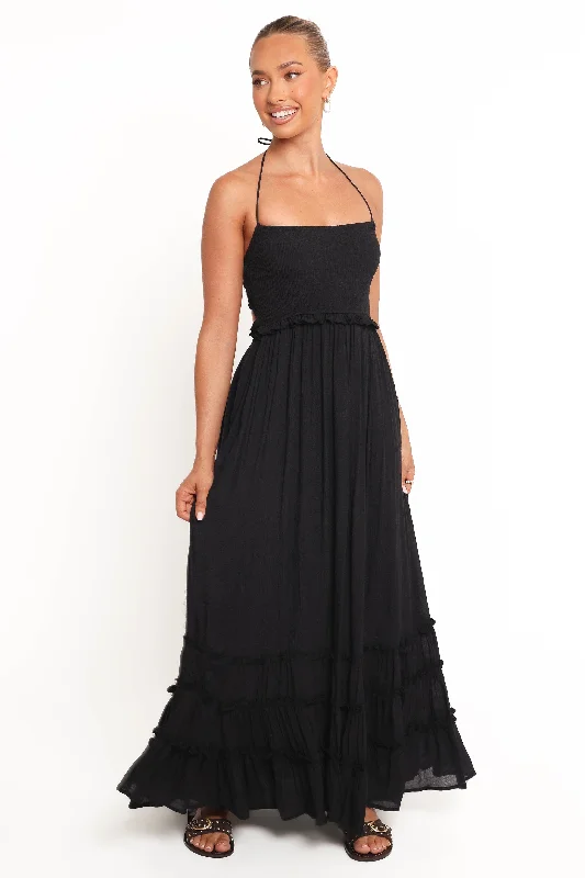 Sophisticated dresses for elegant parties -Lysandra Maxi Dress - Black